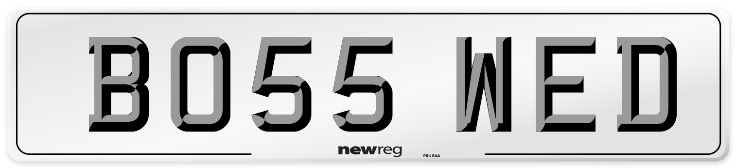 BO55 WED Number Plate from New Reg